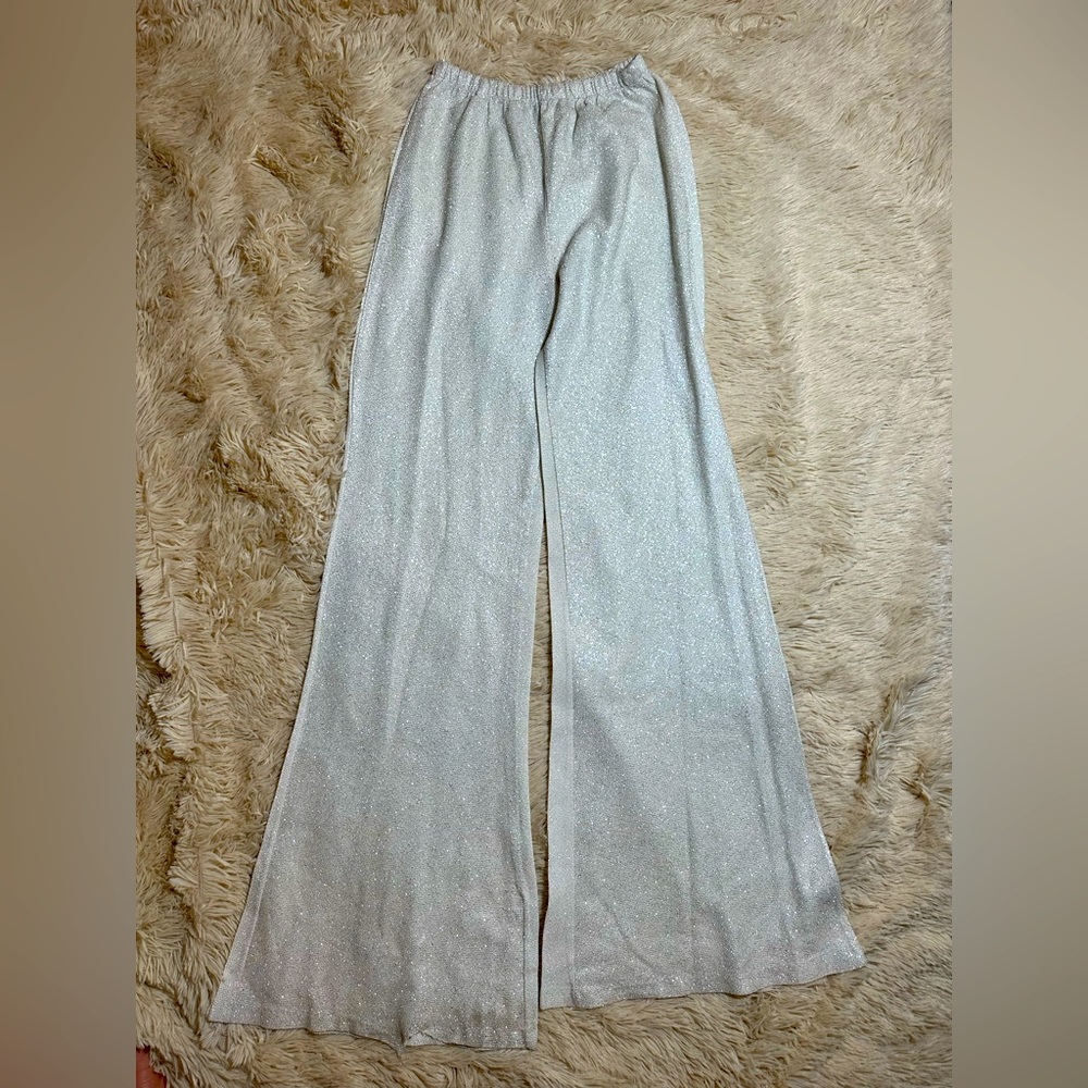 Vintage Women’s Medium Sparkly Stretchy Wild Bell Bottom Pants